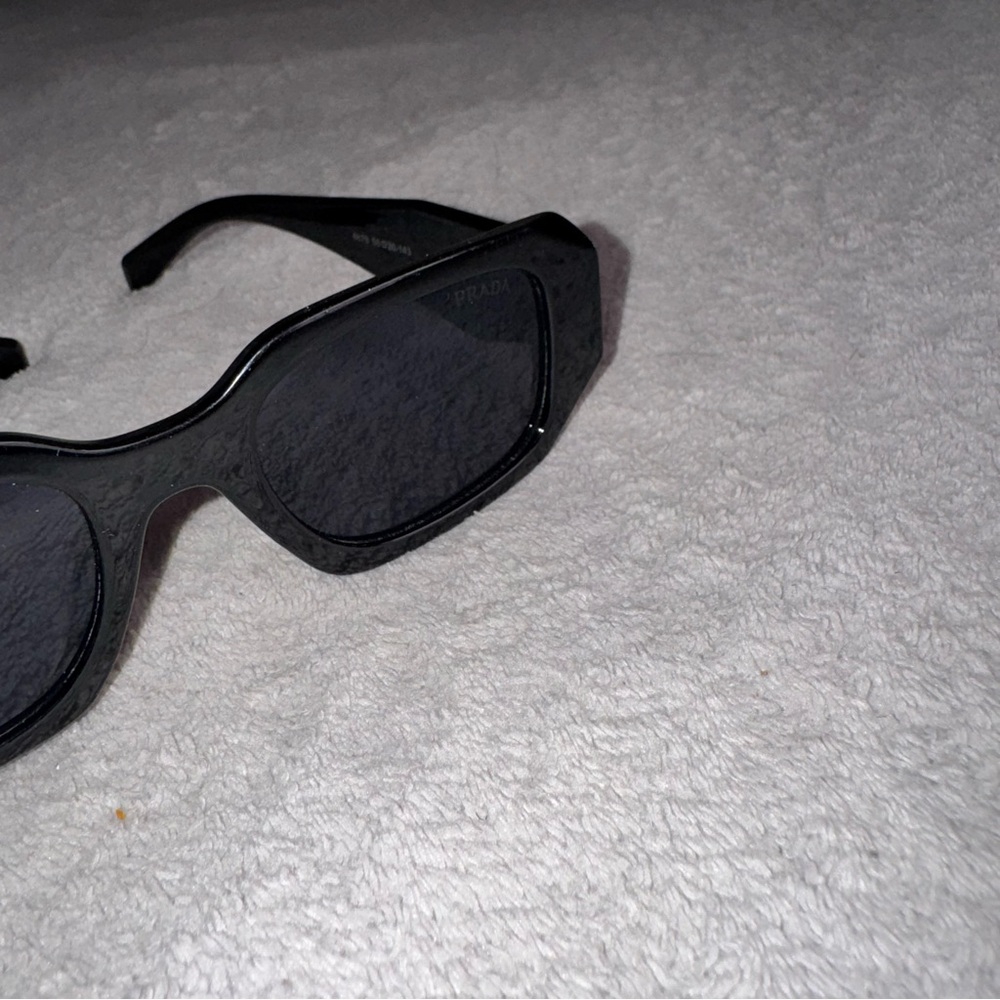 Prada Black Wide Rectangular Sunglasses - image 4